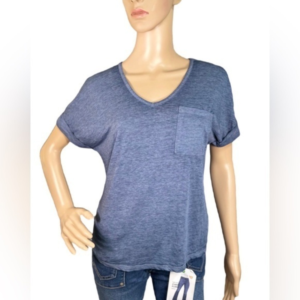 HIPPIE ROSE V-Neck Pocket Short-Sleeve T-Shirt